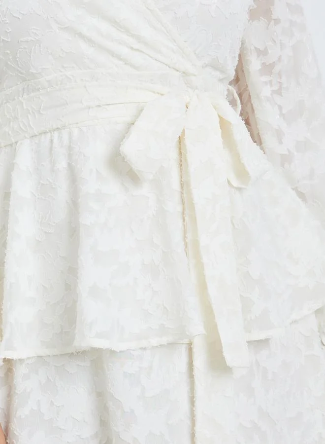 ستايلي فستان طويل نسائي لف من الدانتيل